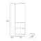 Tuhome Mila Bathroom Cabinet, Two Interior Shelves, Two External Shelves, Single Door Cabinet, Light Gray MLZ6585 - alternate 4